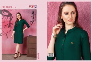 Rung tuti fruity 5 rayon daily wear kurtis wholesaler