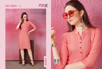 Rung tuti fruity 5 rayon daily wear kurtis wholesaler