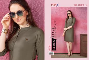 Rung tuti fruity 5 rayon daily wear kurtis wholesaler