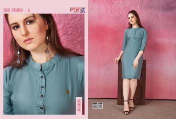 Rung tuti fruity 5 rayon daily wear kurtis wholesaler