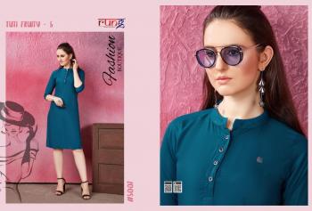 Rung tuti fruity 5 rayon daily wear kurtis wholesaler