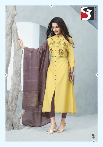 S3 Forever Richi Rich kurtis with Dupatta catalog