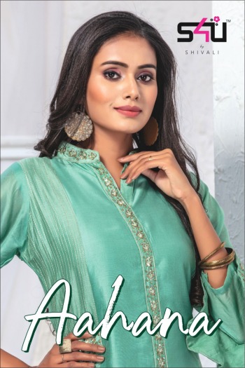 S4U Aahana Silk Hand work Kurtis Wholesale Price