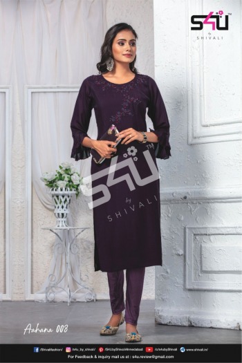 S4U Aahana Silk Hand work Kurtis Wholesale Price