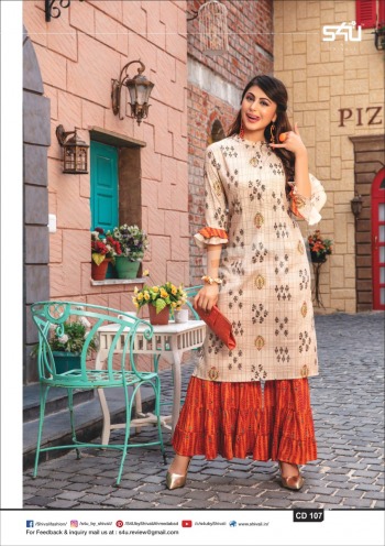 S4U Casual Diaries kurtis with palazzo wholesaler