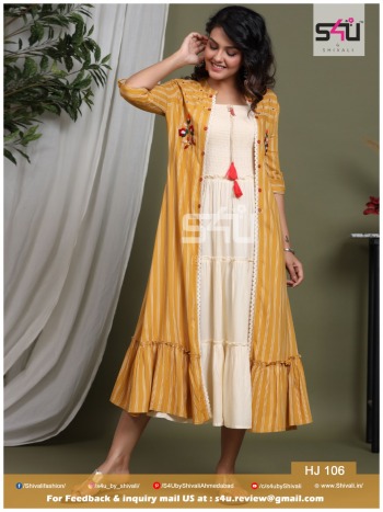 S4U Hello Jacket vol 5 Kurtis with Jacket Buy wholesale Price