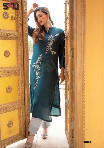 S4U Khwaab Muslin hand work kurtis with Pant catalog