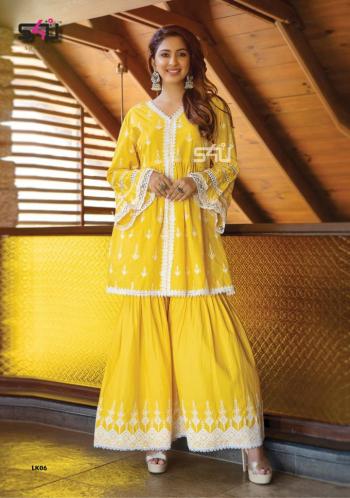 S4U lucknowi rayon Kurtis with palazzo and Sharara wholesaler