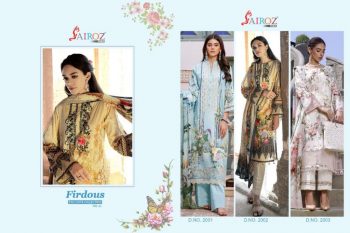 Sairoz Firdous Exclusive Collection 3 pakistani Suits