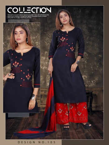 Samaira Rayon kurtis with Palazzo and Dupatta catalog