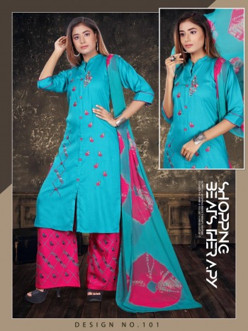 Samaira Rayon kurtis with Palazzo and Dupatta catalog