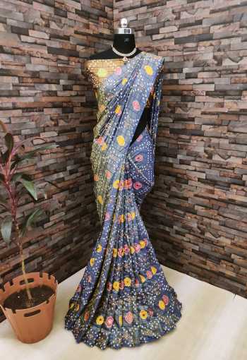 Sana Silk bandhej Print Saree buy wholesale price