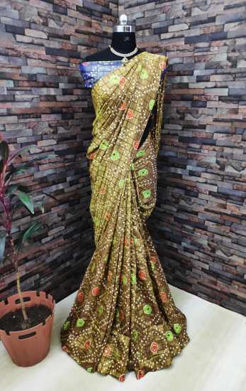 Sana Silk bandhej Print Saree buy wholesale price