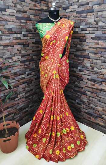 Sana Silk bandhej Print Saree buy wholesale price