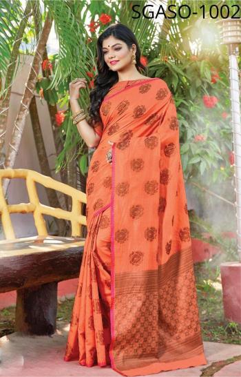 Sangam print Asopalav Cotton handloom Saree wholesaler