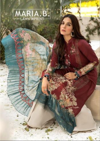 Saniya trends mariya b lawn m print pakistani suits catalog