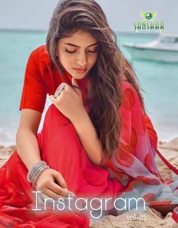 Sanskar Instagram vol 2 Chiffon Saree wholesaler