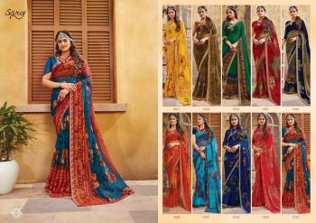 saroj Blue Berry Georgette daily wear saree wholesaler