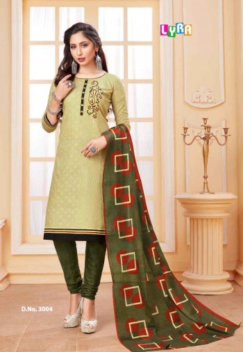 SC Lyra Cotton Churidar dress material wholesaler