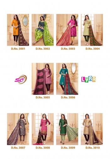 SC Lyra Cotton Churidar dress material wholesaler