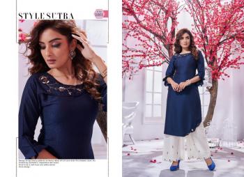 Selesta Innaya vol 2 Chinon Silk kurtis with palazzo wholesaler