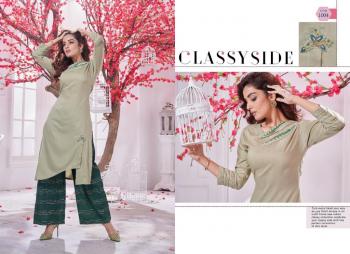 Selesta Innaya vol 2 Chinon Silk kurtis with palazzo wholesaler