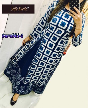 Selfie Party wear designer long kurtis wholesaler