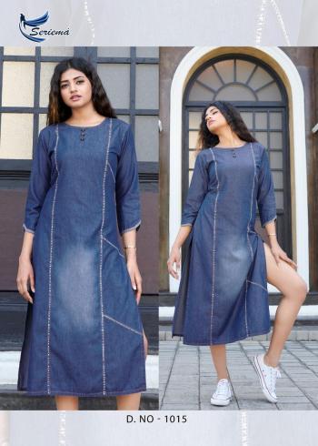 Seriema Kumb Lighter Denim cotton kurtis wholesaler