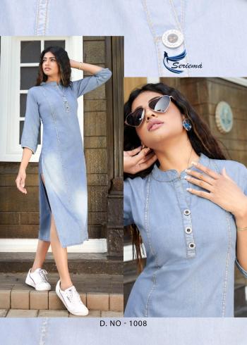 Seriema Kumb Lighter Denim cotton kurtis wholesaler