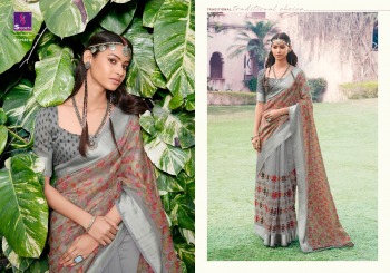 Shangrila konkona Linen Cotton Saree wholesale Price