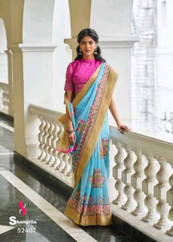 Shangrila naina Linen Cotton Saree wholesaler