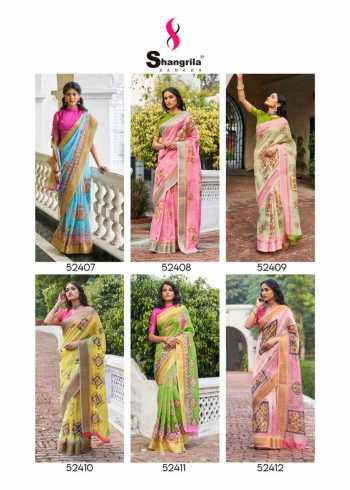 Shangrila naina Linen Cotton Saree wholesaler