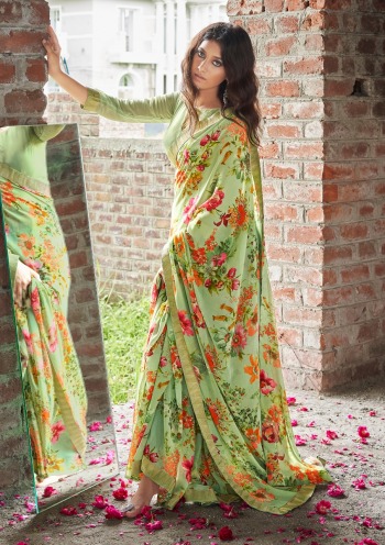 Shangrila Natasha Floral print Saree Wholesale Price