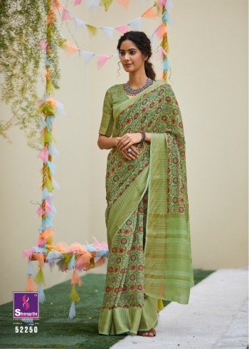 Shangrila Niharika Digital Soft linen Saree buy wholesale Price