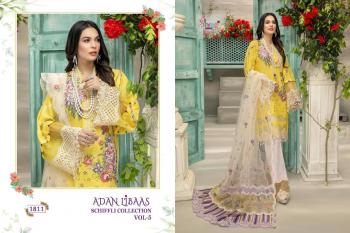 Shree fab adan libaas Schiffli collection 5 pakistani Suits