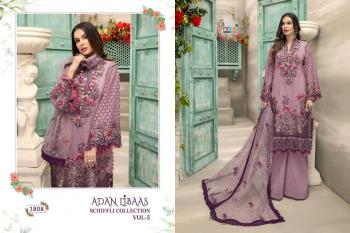 Shree fab adan libaas Schiffli collection 5 pakistani Suits