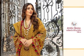 Shree Fab Adan Libas Schiffli vol 6 Pakistani Suits wholesaler