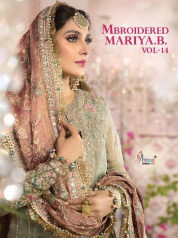 Shree fab Mbroidered Mariya b vol 14 Pakistani Suits Catalog