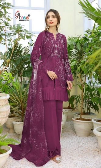 Shree fab S 200 Butter Fly net work pakistani Suits