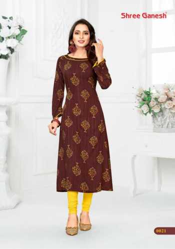 Shree Ganesh poorvi vol 1 rayon kurtis wholesaler