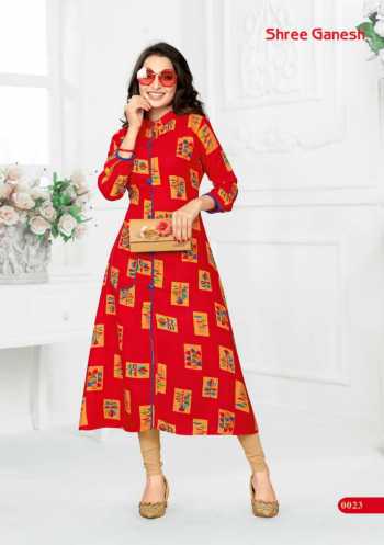 Shree Ganesh poorvi vol 1 rayon kurtis wholesaler