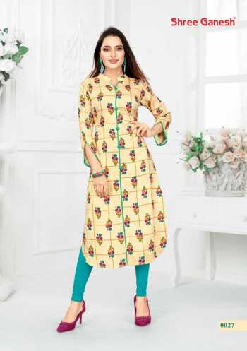 Shree Ganesh poorvi vol 1 rayon kurtis wholesaler