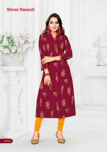 Shree Ganesh poorvi vol 1 rayon kurtis wholesaler