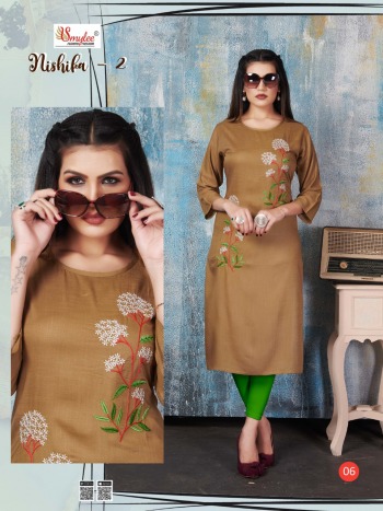 Smylee Nishika vol 2 Rayon kurtis wholesaler