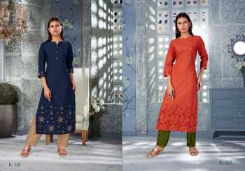 Snapstyle Mehar Cotton Embroidered Kurtis wholesaler