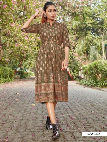 Style Our vol 3 Rayon Gold Party wear kurtis wholesaler