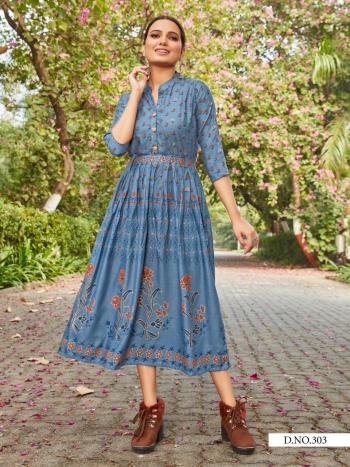 Style Our vol 3 Rayon Gold Party wear kurtis wholesaler