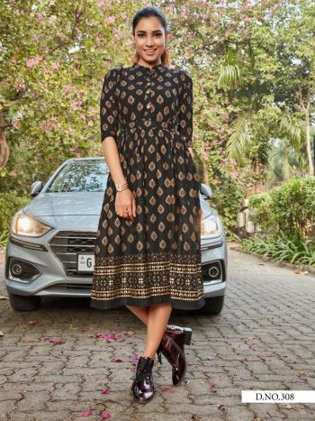 Style Our vol 3 Rayon Gold Party wear kurtis wholesaler