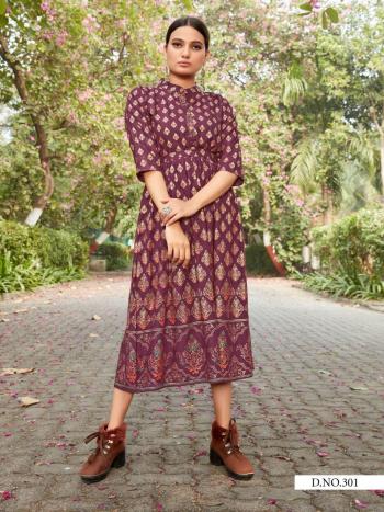 Style Our vol 3 Rayon Gold Party wear kurtis wholesaler