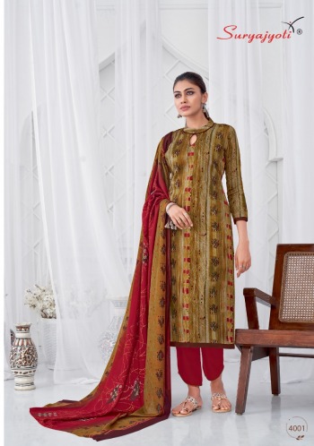 Suryajyoti Nitya vol 4 Satin cotton Salwar Kameez wholesaler